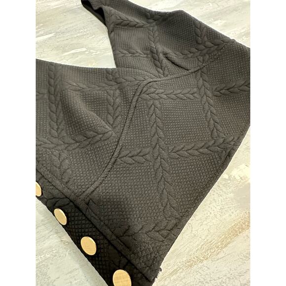 ANTHROPOLOGY Maeve Button-Side Crop Top V-Neck Sleeveless Black Size Small - Picture 9 of 15